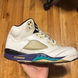 Jordan Used White Grape 5s mens size 9 no box no tags